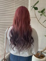 アース 三田南ウッディタウン店(HAIR&MAKE EARTH)&nbsp;透明感カラー★ダブルカラーブリーチピンク、毛先バイオレット