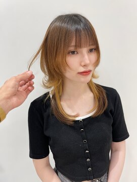 ガレリアエレガンテ 栄店(GALLARIA Elegante) ミディアムウルフ/インナーカラー/ウルフカット/名古屋ウルフ