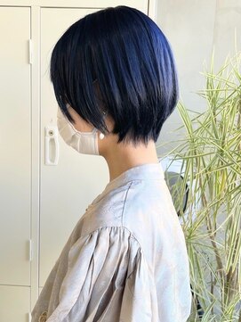 アンジェリカ 立町店(ANGELICA) 大人丸みショート ブルーブラック