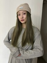 メゾンアクア 表参道(Maison ACQUA)&nbsp;☆ブリーチなしダブルカラー オリーブ オリーブベージュ ボブ