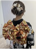 成人の日ヘアセット、メイク、着付け