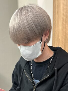 エルマーク 京都河原町(L-MARK) マッシュナチュラルカラーマッシュメンズヘアカラーツーブロック