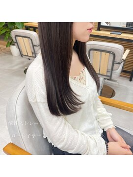 酸性ストレート+透明感カラー