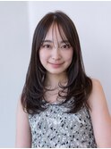 ザクザクレイヤー/20代30代大人かわいい/シースルーバング