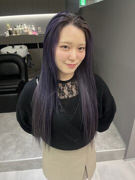 ロテ 名古屋 名駅店(Lote.) ホワイトグレージュ/デジタルパーマ/チェリーブラウン