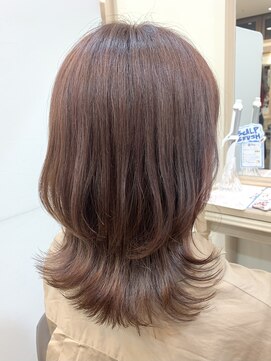 アルターリール(aL ter Rire) くびれヘア/アプリコットオレンジ/ハイライトカラー/福原遼華