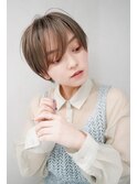 【GEEKS渋谷】オリーブグレージュ/小顔/クールショート/襟足短め