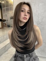 ネハス ナガオカ(nehus.nagaoka)&nbsp;xカット//ホワイトグレージュ/レイヤーカット/チェリーブラウン