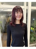 アミ カシワ(ami kashiwa)&nbsp;ボルドーカラー×レイヤーカット