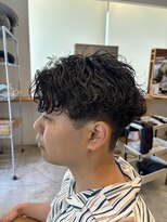 メンズ カノエ 山口小郡店(Men’s CANOE) ショートセンターパート×波巻きパーマ