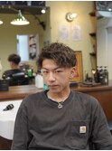 アップバングパーマスタイル