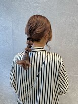 アース 三軒茶屋店(HAIR&MAKE EARTH) 三軒茶屋_レディース_セミロング_ヘアアレンジ_ヘアセット_小顔