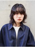 ニュアンスパーマ/切りっぱなしボブ/ミディアム