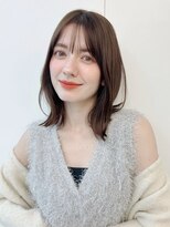 サンド ミュウ 横浜店(sand mieu)&nbsp;レイヤーカット/オリーブベージュ/顔周り/縮毛矯正/前髪/横浜