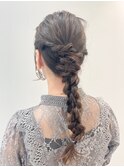 オシャレな後ろ姿に☆ねじねじ編みおろしアレンジ