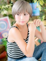 カバーヘア ブリス 川口(COVER HAIR bliss)&nbsp;斜めバングハイトーンカラーウルフマッシュh3川口10代20代30代