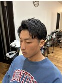 長めアップバング