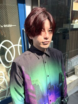 ミッシェル アフロート(michelle afloat) ◆センターパートのボルドーウルフ◆