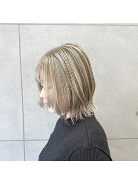 ヘアメロウ ココ(hair mellow CoCo...) ボブレイヤー×ホワイトベージュ