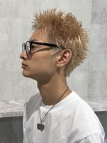 ラベル 渋谷(LAVEL)&nbsp;スパイキーショート/ブロンド/ブリーチカラー/抜きっぱなし