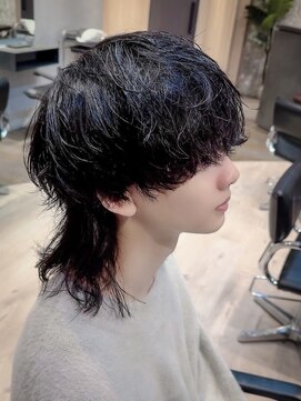 men's salon Gaudi 西宮北口店【メンズサロン ガウディ】【4月3日OPEN(予定)】 メンズロングウルフカット×波巻きツイストスパイラルパーマ