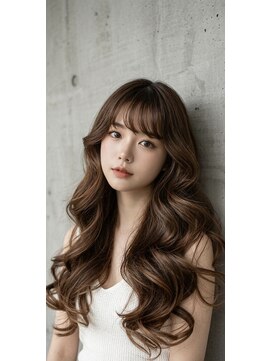 TMJ 熊本韓国ロング×コテ巻きパーマ×髪質改善