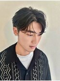 大分ニュアンスパーマセンターパートフェザーパーマ毛流れパーマ