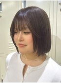 ボブ×赤み消しベージュ