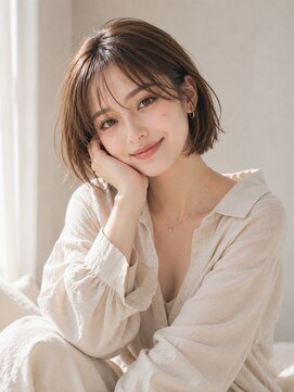 リリアーナ(LILIANA) 池袋 ミルクティーベージュ オリーブベージュ シースルーバング