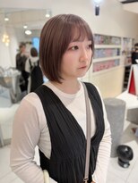 ステラ ヘア デザイン サロン(STELLA hair design salon)&nbsp;レイヤーボブ　ミルクティーベージュ　【杉若】