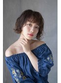 大人可愛いゆる巻きデザインカラースモークグレー