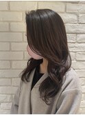 オフィスヘア/エアリーミディ/ショートパーマ/ホワイトアッシュ