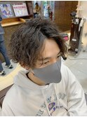 ツイストパーマ センターパート