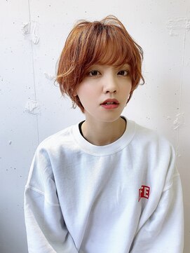 ヴェイン 渋谷(vain) フレンチカジュアル前髪パーマメンズライクハイトーンカラー