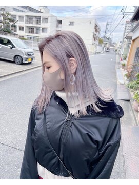 ルイス 喜連瓜破(Luis) ホワイトベージュハイトーンカラーグレーベージュバレイヤージュ