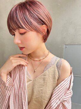 エース (ACE) ACE横浜 ハンサムショート×ピンクブラウン