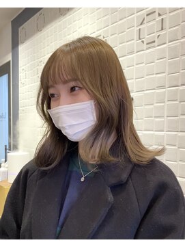ラボヌールヘアーレーヴ 池袋店(La Bonheur hair reve) 【ラボヌールヘアー・佐野】オリーブカラー×くびれヘア♪