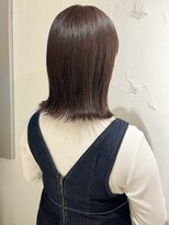 ラミエ バイ メルト 吉祥寺(lamie by melt)&nbsp;"久保田"ピンクブラウン結べるボブ切りっぱなし10代20代