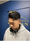 毛流れアップバングスタイル