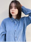 結べるボブ　ミディアムボブ　30代40代　透け感カラー　表参道