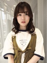 ニューヨークニューヨーク 三宮駅前店(NYNY)&nbsp;ベルボブ前髪パーマアッシュオリーブ