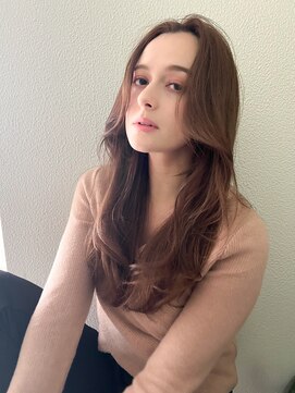 フォト 新宿(foto) レイヤーカットデジタルパーマウェーブ前髪なしベージュ【宮森】