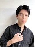メンズショートアップバング短めショート黒髪丸顔絶壁K20240921