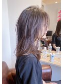 大人美人ハイレイヤーぱっつん前髪黒髪ロングワイドバング透明感