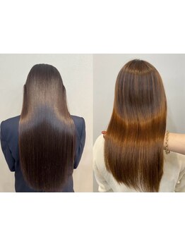 ナチュラルな仕上がりが大好評！スタイリングが圧倒的に楽になる、内部補修髪質改善ストレート☆