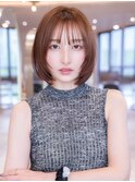 切りっぱなしボブ韓国風レイヤーカット髪質改善トリートメント