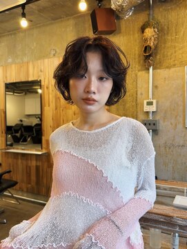 ヒュージ 三軒茶屋(huge) レイヤーボブ/ニュアンスパーマ/顔周りカット/20代30代