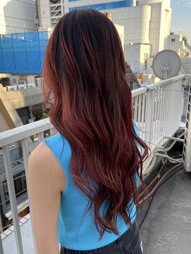 メアリー バイ メリー(marry by merry) 【立町メアリーバイメリー】☆バレイヤージュ×チェリーピンク☆