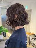 ミディアムボブ顔周りレイヤー大人ガーリー _ba574481