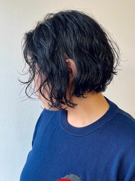 モリオフロムロンドン 松戸店(Morio from London) 【morio松戸 アイダ】パーマ無しくせ毛カット/前下がりボブヘア